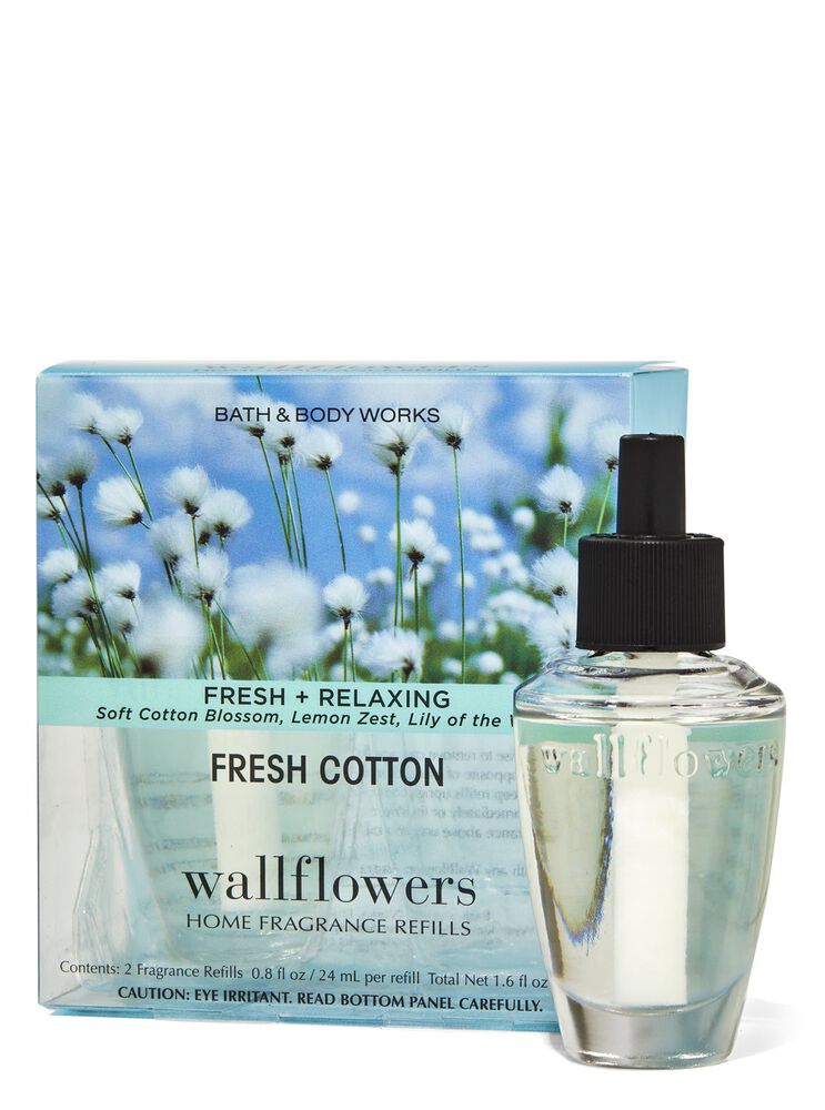 Tinh Dầu X&ocirc;ng Ph&ograve;ng (bộ 2 c&aacute;i) Fresh Cotton Wallflowers Fragrance Refills, 2-Pack Tinh Dầu X&ocirc;ng Ph&ograve;ng (2 c&aacute;i)