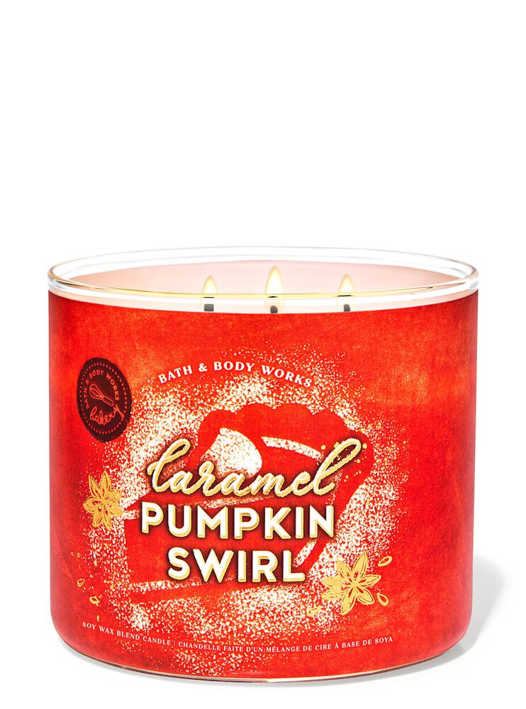 Nến 3 Bấc Caramel Pumpkin Swirl 3-Wick Candle Nến 3 Bấc