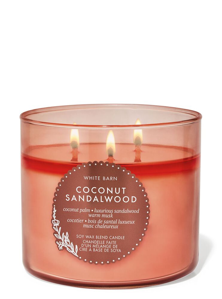 Nến 3 Bấc Coconut Sandalwood 3-Wick Candle Nến 3 Bấc