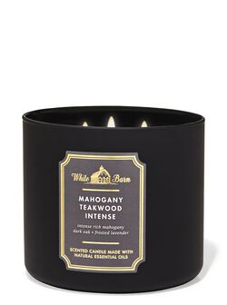 Nến 3 Bấc Mahogany Teakwood Intense 3-Wick Candle