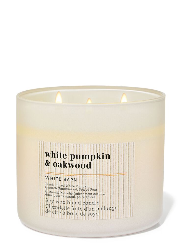 Nến 3 Bấc White Pumpkin & Oakwood 3-Wick Candle Nến 3 Bấc