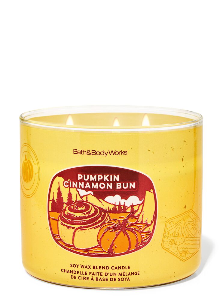 Nến 3 Bấc Pumpkin Cinnamon Bun 3-Wick Candle Nến 3 Bấc