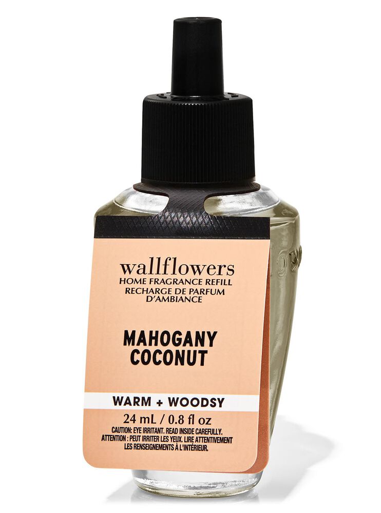Tinh Dầu X&ocirc;ng Ph&ograve;ng Mahogany Coconut Wallflowers Fragrance Refill Tinh Dầu X&ocirc;ng Ph&ograve;ng