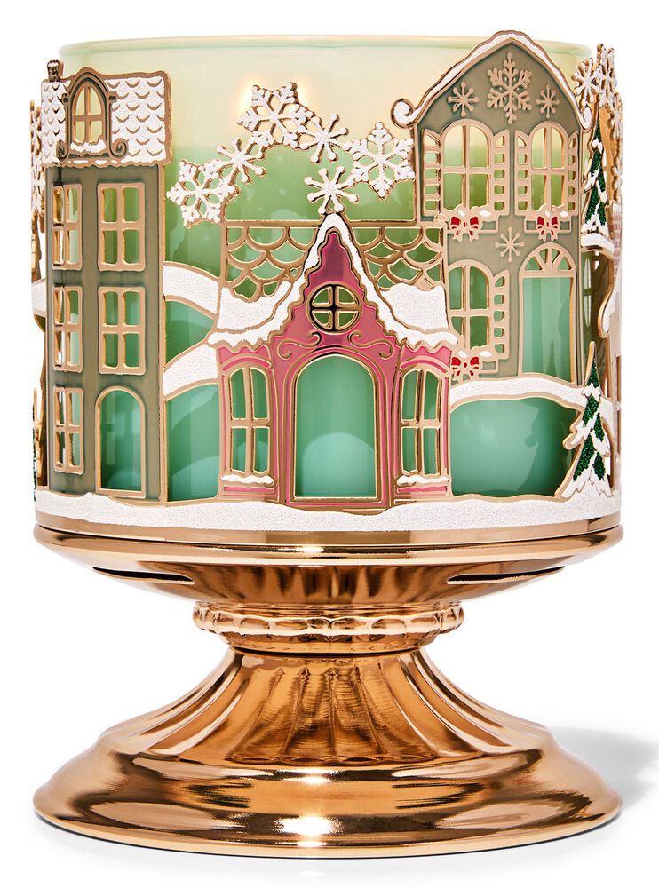 Village Scene 3-Wick Candle Holder Giá Đỡ Nến 3 Bấc