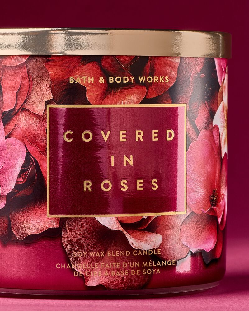 Nến 3 Bấc Covered In Roses 3-Wick Candle 3-Wick Candle