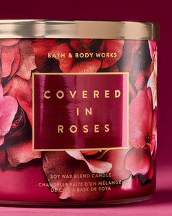 Nến 3 Bấc Covered In Roses 3-Wick Candle image number null
