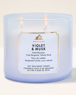 Nến 3 Bấc Violet & Musk 3-Wick Candle image number null