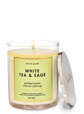 Nến 1 Bấc White Tea & Sage Single Wick Candle Nến 1 Bấc