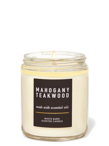 Nến 1 Bấc Mahogany Teakwood Single Wick Candle Nến 1 Bấc