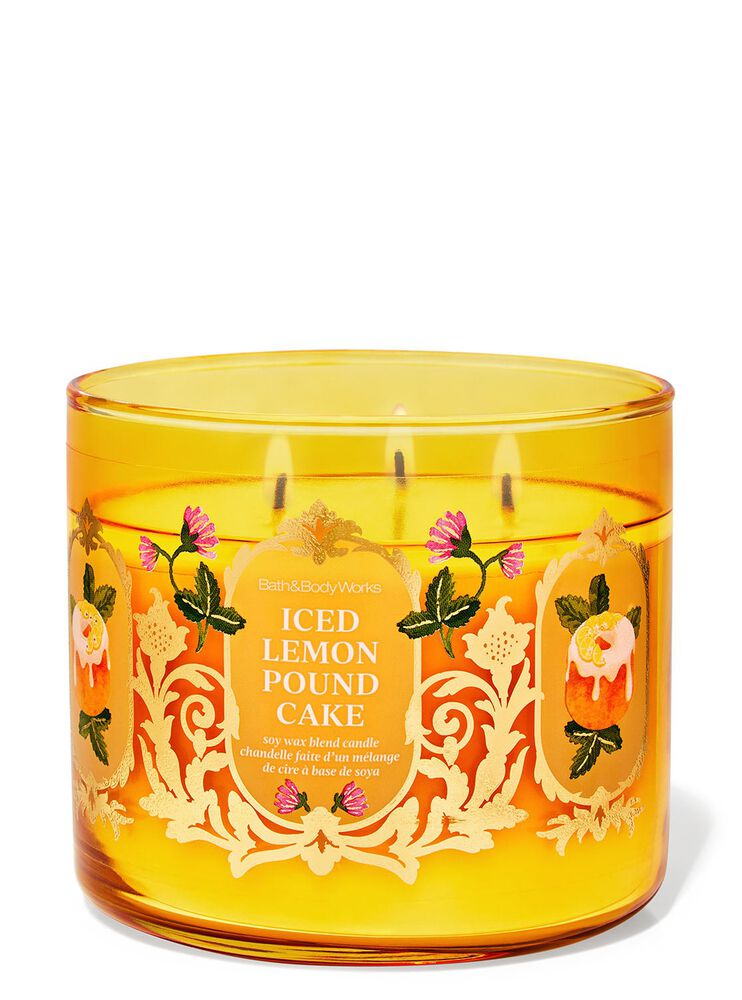Nến 3 Bấc Iced Lemon Pound Cake 3-Wick Candle Nến 3 Bấc