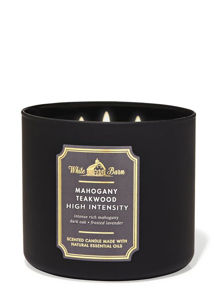 Nến 3 Bấc Mahogany Teakwood Intense 3-Wick Candle Nến 3 Bấc
