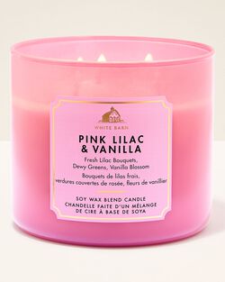 Nến 3 Bấc Pink Lilac & Vanilla 3-Wick Candle image number null