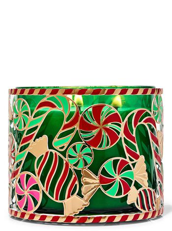 Gi&aacute; Đỡ Nến 3 Bấc Peppermint Candies 3-Wick Candle Holder Gi&aacute; Đỡ Nến