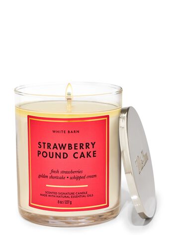 Nến 1 Bấc Strawberry Pound Cake Single Wick Candle Nến 1 Bấc