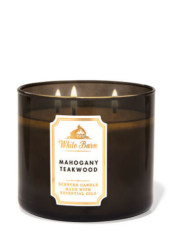 Mahogany Teakwood 3-Wick Candle Nến 3 tim Mahogany Teakwood 3-Wick Candle