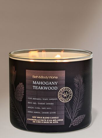 Nến 3 Bấc Mahogany Teakwood 3-Wick Candle Nến 3 Bấc