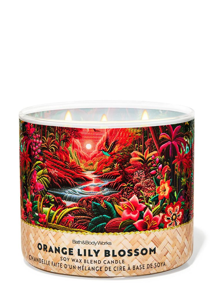 Nến 3 Bấc Orange Lily Blossom 3-Wick Candle Nến 3 Bấc
