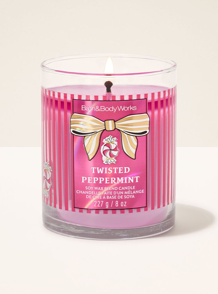 Nến 1 Bấc Twisted Peppermint Single Wick Candle Single Wick Candle