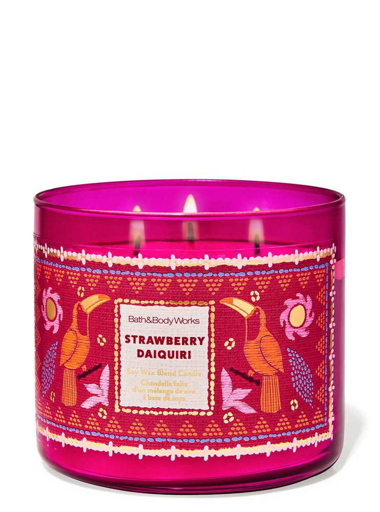 Strawberry Daiquiri 3-Wick Candle Nến 3 tim