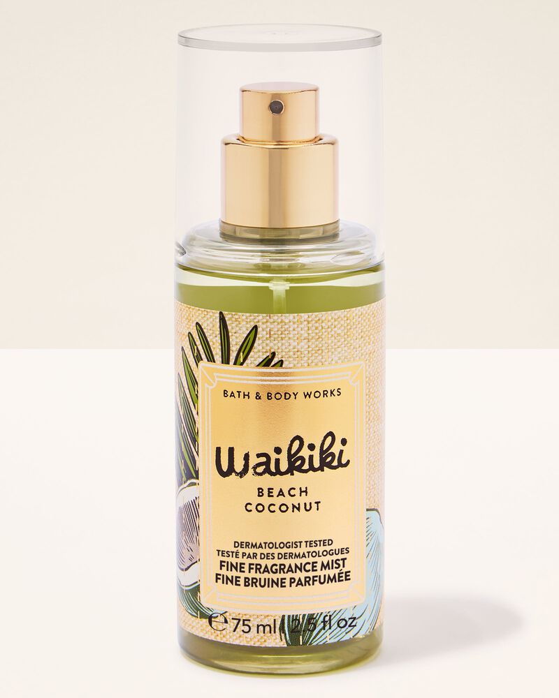 Xịt Thơm Cao Cấp Mini Size Waikiki Beach Coconut Travel Size Fine Fragrance Mist Travel Size Fine Fragrance Mist
