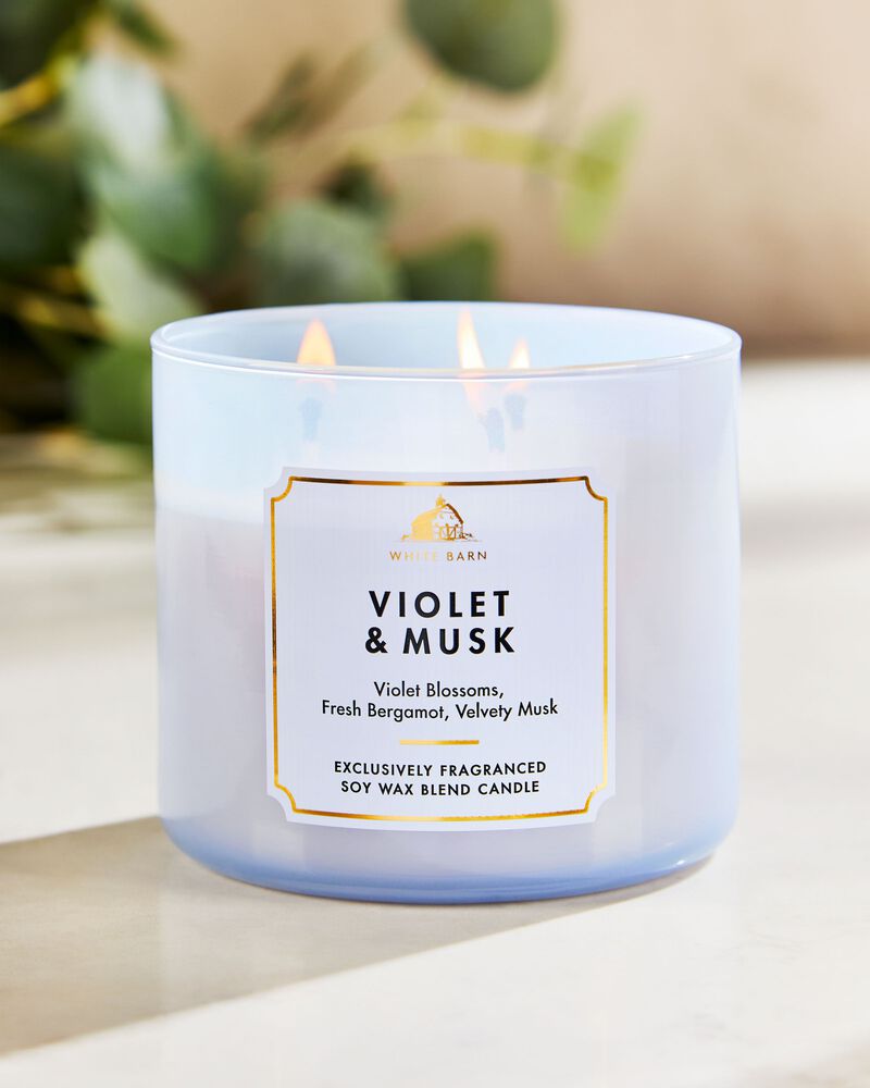 Nến 3 Bấc Violet & Musk 3-Wick Candle 3-Wick Candle