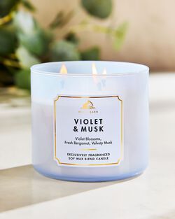 Nến 3 Bấc Violet & Musk 3-Wick Candle image number null