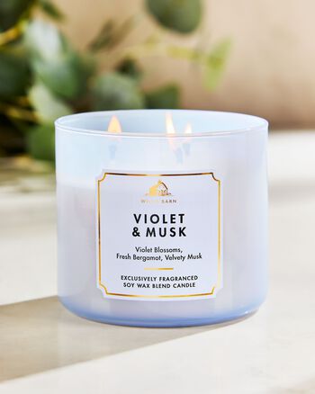 Nến 3 Bấc Violet & Musk 3-Wick Candle 3-Wick Candle