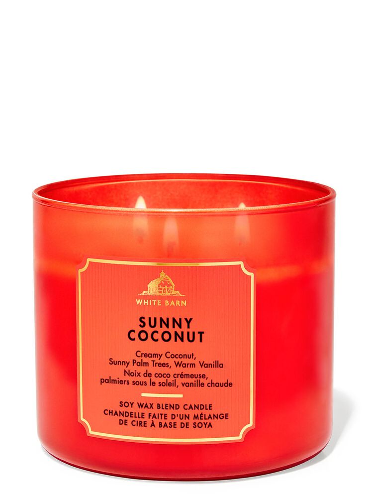Nến 3 Bấc Sunny Coconut 3-Wick Candle Nến 3 Bấc