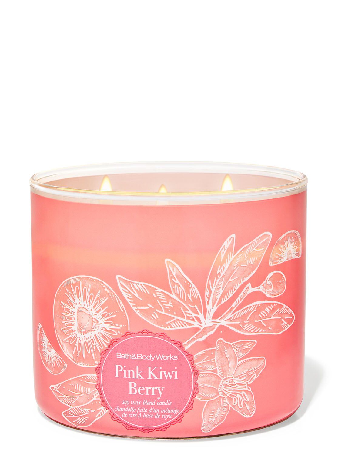 専用 Bath & Body Works Mist Candle Shop Pink Kiwi Berry 3-Wick Candle | Bath & Body Works Vietnam