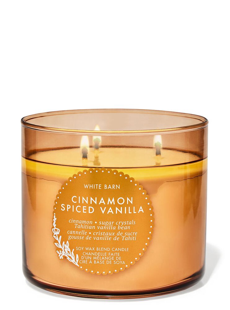 Nến 3 tim Cinnamon Spiced Vanilla 3-Wick Candle Nến 3 Bấc