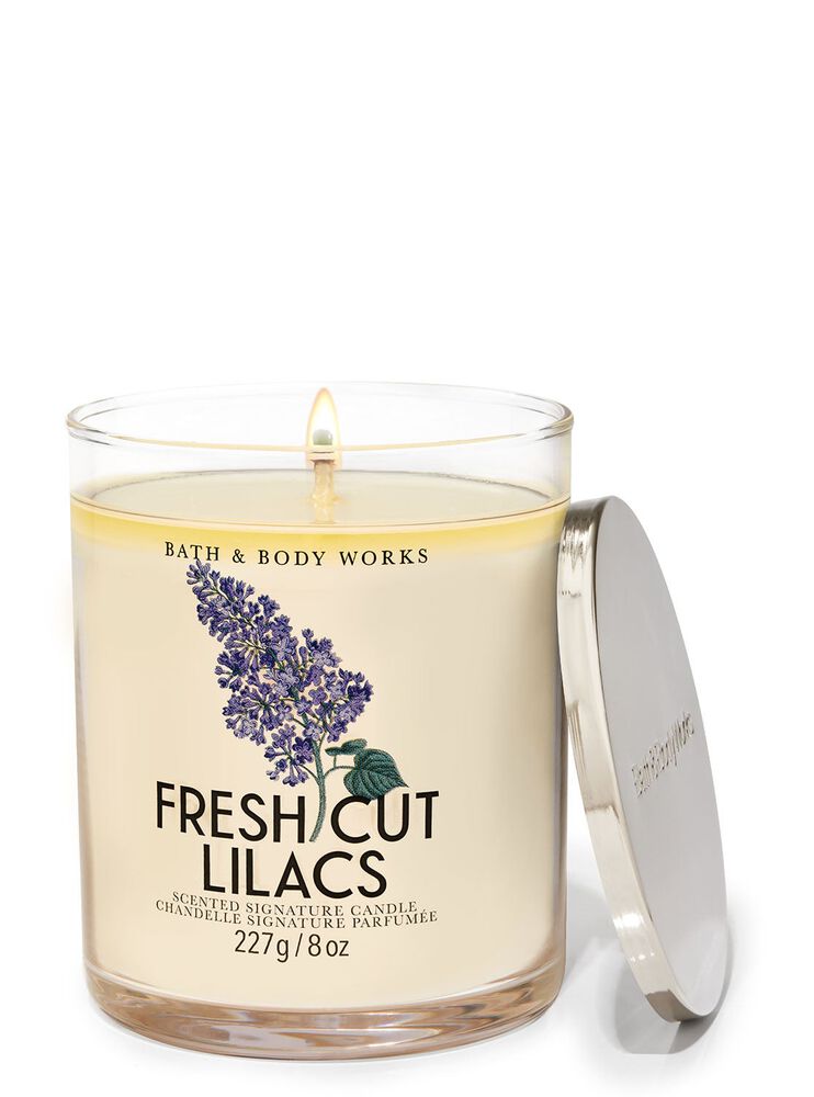 Fresh Cut Lilacs Signature Single Wick Candle Nến 1 tim