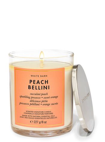 Peach Bellini Signature Single Wick Candle Nến 1 tim Peach Bellini Single Wick Candle
