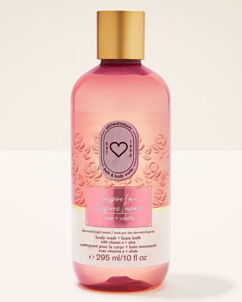 Sữa Tắm & Bọt Tắm Inspire Love: Rose + Vanilla Body Wash & Foam Bath Body Wash & Foam Bath