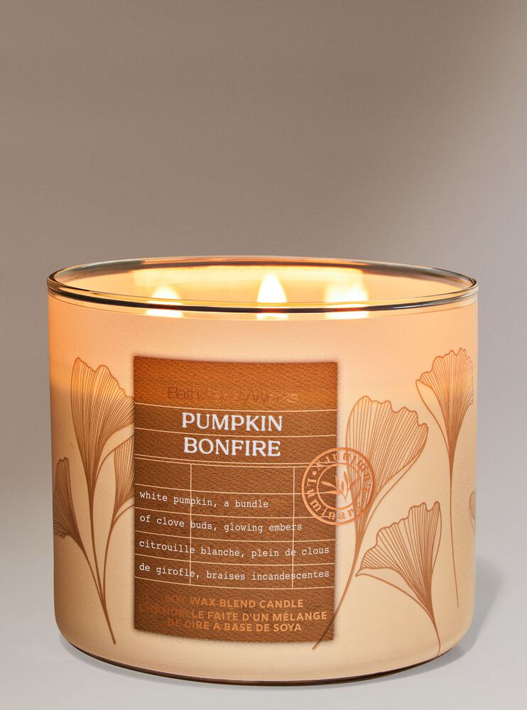 Nến 3 Bấc Pumpkin Bonfire 3-Wick Candle Nến 3 Bấc