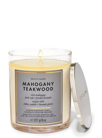 Mahogany Teakwood Signature Single Wick Candle Nến 1 tim Mahogany Teakwood Single Wick Candle