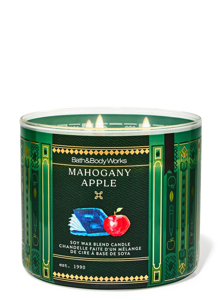 Nến 3 Bấc Mahogany Apple 3-Wick Candle Nến 3 Bấc