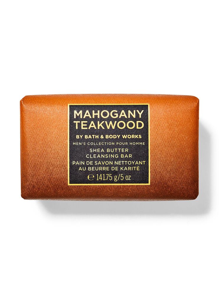 X&agrave; Ph&ograve;ng Cục Bơ Hạt Mỡ Mahogany Teakwood Shea Butter Cleansing Bar X&agrave; Ph&ograve;ng Cục