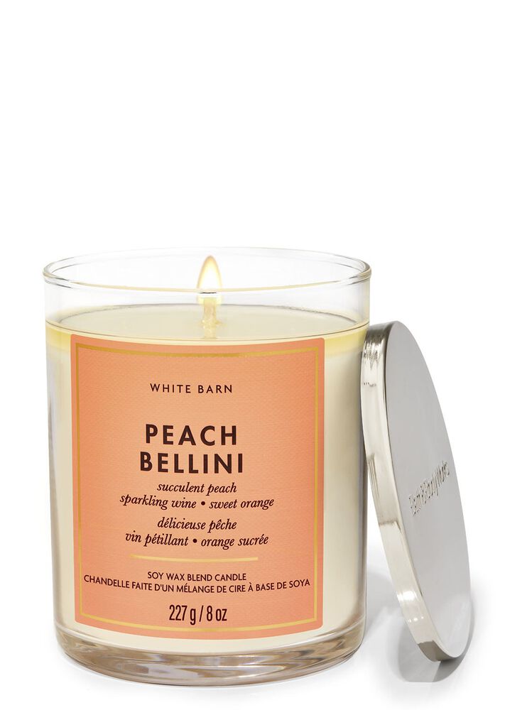 Peach Bellini Single Wick Candle Nến 1 tim