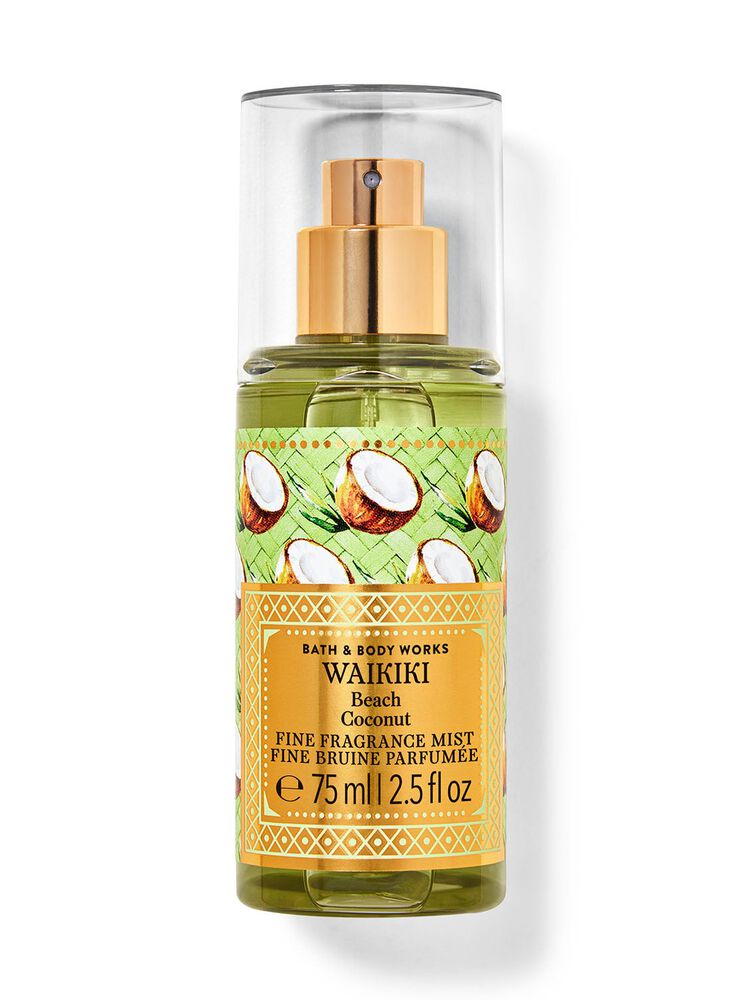 Xịt Thơm Cao Cấp Mini Size Waikiki Beach Coconut Travel Size Fine Fragrance Mist Xịt Thơm Cơ Thể