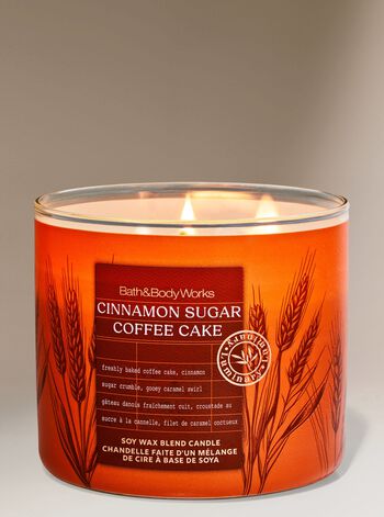 Cinnamon Sugar Coffee Cake 3-Wick Candle Nến 3 Bấc